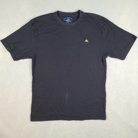 Joe Marlin T-Shirt Men's Large Black Unwind‎ Relax Embroidered - Picture 1 of 10